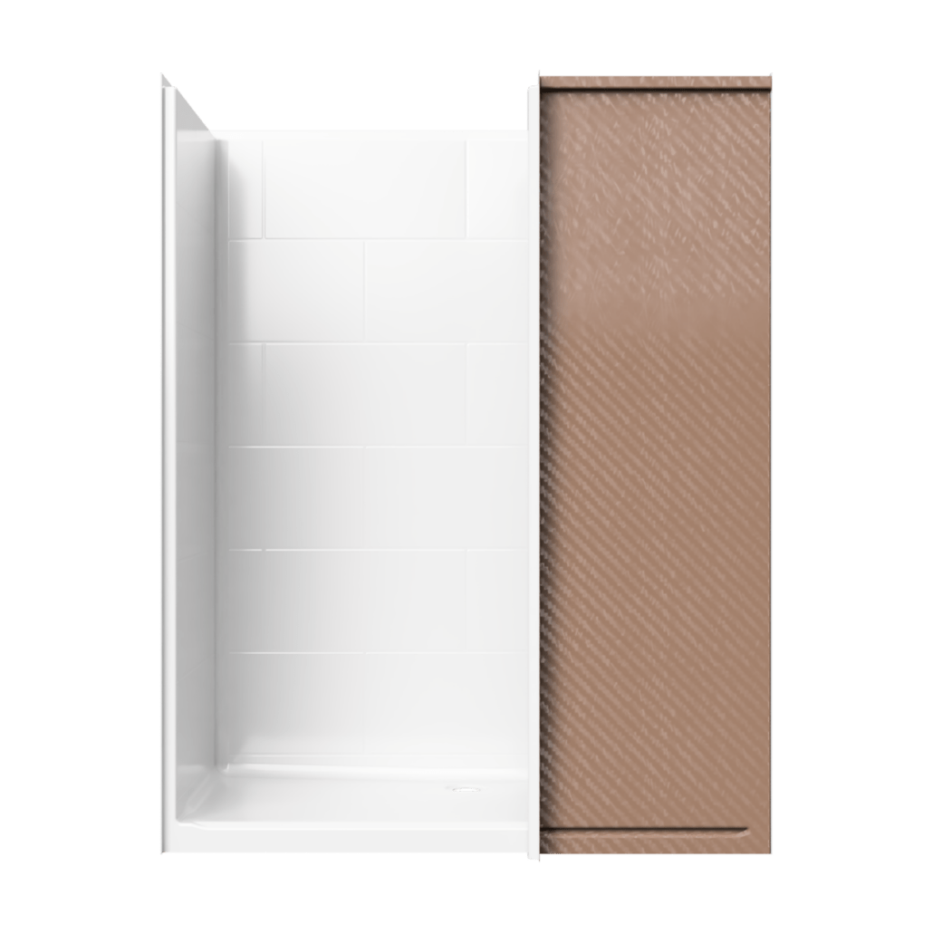 S6339RWTA0 - 5′ Alternate ADA Roll-In Type Shower with Simulated Tile