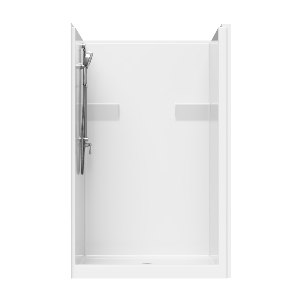 SS4631RFB - 4′ Shower with Floating Shelves and Return Flange